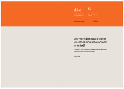 Are more democratic donor countries more development oriented?
