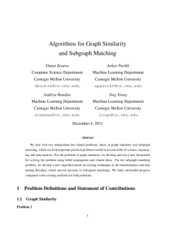 Algorithms for Graph Similarity and Subgraph