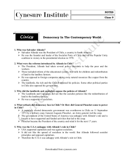 DEMOCRACY IN THE CONTEMPORARY WORLD CLASS 9 NOTES