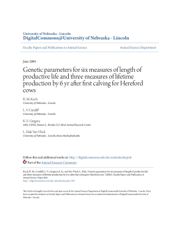 Genetic parameters for six measures of length of productive life and
