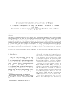 Bose-Einstein condensation in atomic hydrogen
