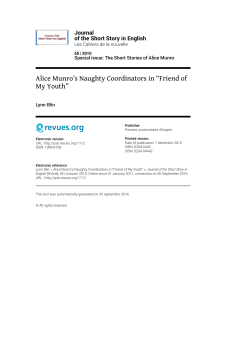 Journal of the Short Story in English, 55 | 2012