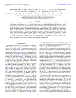 DETERMINATION OF IONIZATION ENERGIES OF CnN (n = 4&ndash;12