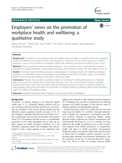 Employers` views on the promotion of workplace health and