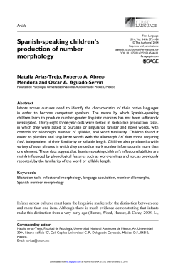 Spanish-speaking children`s production of number