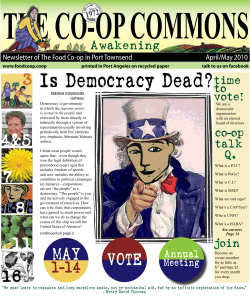 Is Democracy Dead? - Port Townsend Food Co-op