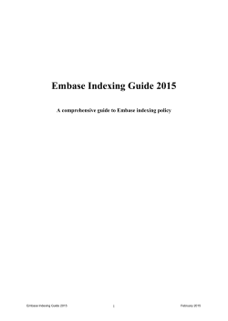 Embase Indexing Guide 2015