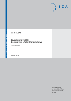Education and Fertility: Evidence from a Policy Change in Kenya