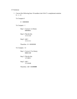 C5 Solutions 1. Convert the following base 10 numbers into 8