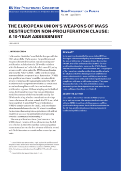 the european union`s weapons of mass destruction non