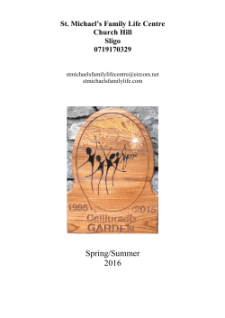 St Michael`s Family Life Centre Spring Brochure 2016