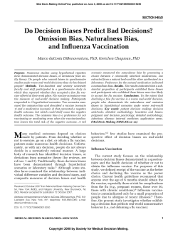 Do Decision Biases Predict Bad Decisions? Omission Bias