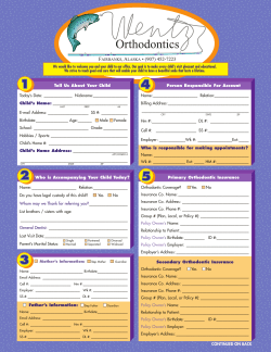 Tell Us About Your Child Today`s Date: Nickname: Child`s Name: