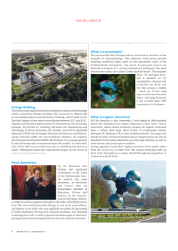 Feringa Building What is a nanometre? What is organic chemistry