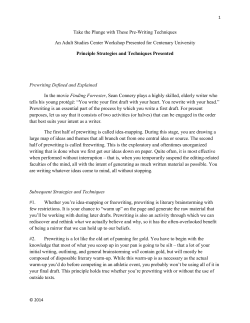 Take the Plunge with These Pre-Writing Techniques An Adult