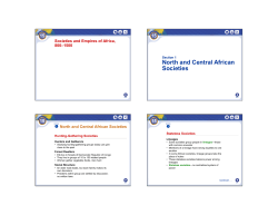 North and Central African Societies