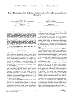 Interval Estimation of the Herfindahl-Hirschman Index under
