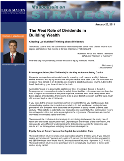 The Real Role of Dividends in Building Wealth