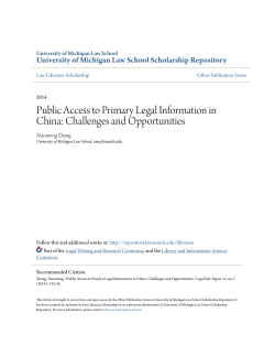 Public Access to Primary Legal Information in China