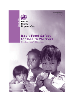Basic Food Safety for Health Workers