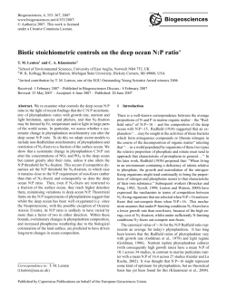 Biotic stoichiometric controls on the deep ocean N
