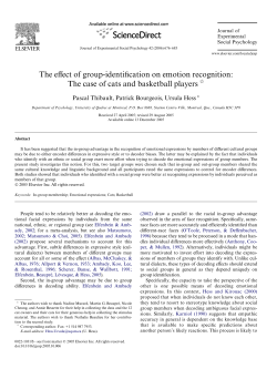 The effect of group-identification on emotion recognition: The case of