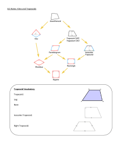 8.5 Notes: Kites and Trapezoids Trapezoid Vocabulary: Trapezoid