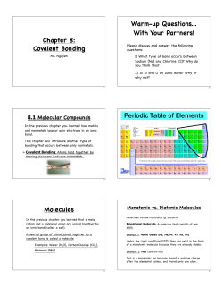 Covalent Bonding