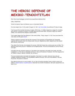The Heroic Defense of Mexiko-Tenochtitlan, from Aztec sources