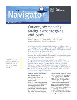 Currency tax reporting - RBC Wealth Management
