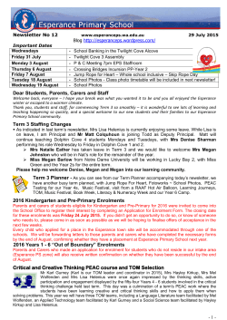 Newsletter No 19 www - Esperance Primary School