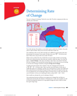 Determining Rate of Change