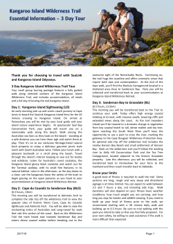 Thank you for choosing to travel with SeaLink and Kangaroo Island