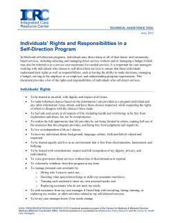 Individuals` Rights and Responsibilities in a Self