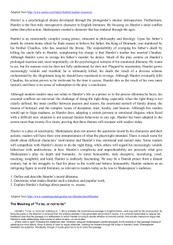 About Hamlet and &ldquo;To be, or not to be&rdquo;