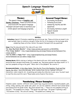 speech newsletter october