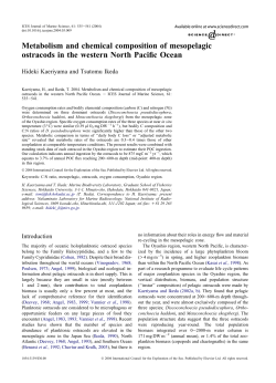 Metabolism and chemical composition of mesopelagic ostracods in