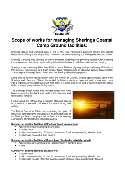 Scope of works for managing Sheringa Coastal Camp Ground facilities