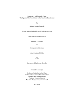 Democracy and Dramatic Form - University of California, Berkeley