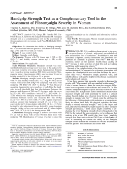Handgrip Strength Test as a Complementary Tool in the Assessment