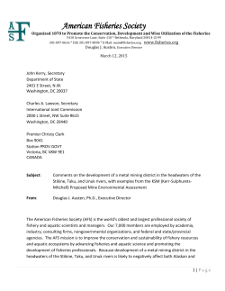 2015 Mining Policy Letter to Sec. John Kerry in re KSM Mine (pdf