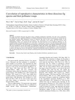Coevolution of reproductive characteristics in three dioecious fig
