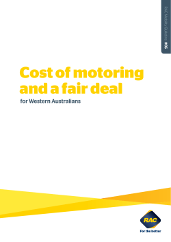 Cost of motoring and a fair deal
