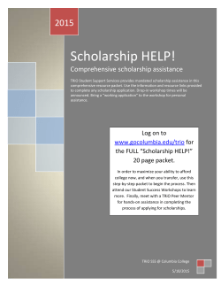 Scholarship Assistance, Step-by-Step Packet