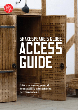Shakespeare`s Globe Access