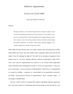 Reflective Argumentation