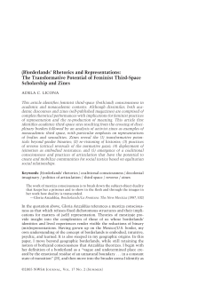 Borderlands` Rhetorics and Representations