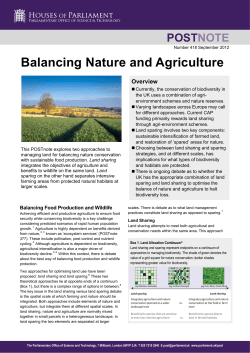 Balancing Nature and Agriculture