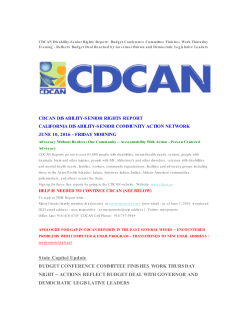 State Capitol Update BUDGET CONFERENCE COMMITTEE