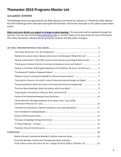 Themester 2016 Programs Master List